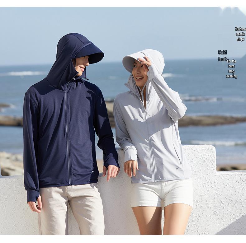 UPF 50+ Unisex Buz İpeği Güneş Korumalı Balıkçı Ceketi - Yaz İçin Hafif, Nefes Alabilen ve UV Korumalı