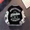 Fashion Boys Bomber Jacket Children Spring Autumn Letter Print Outerwear Kids Streetwear Varsity Baseball Uniform Coats Green Black