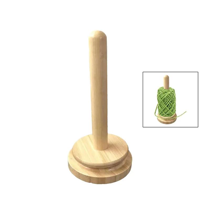 360° Rotation Spinner Wooden Yarn Holder Spinning Knitting Tools Crochet Holder Rotating Magnetic Thread Spool Wool Ball Winder