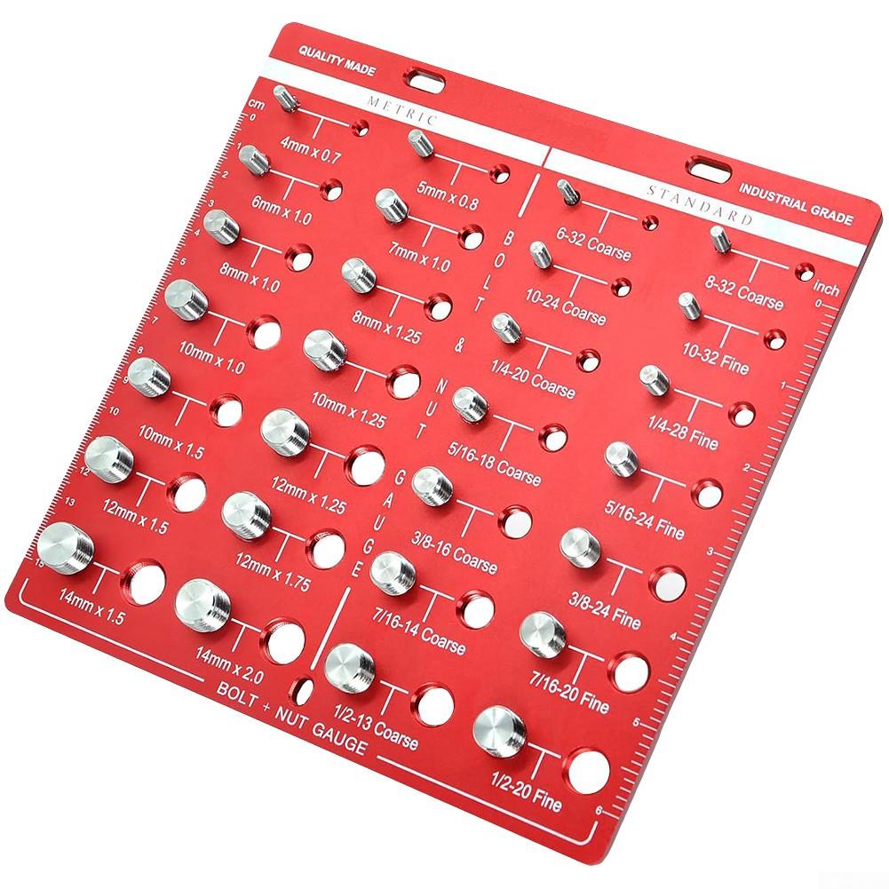 

Метрическая британская система идентификации Гайка Болт Калибр S Красный