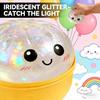 (Blue) Glitter Dumpling, Glitter Dumpling Squishy Box, Anxiety Relief Fidget Sensory Soft Squeeze Decompression Dough Stress Gifts (Blue)