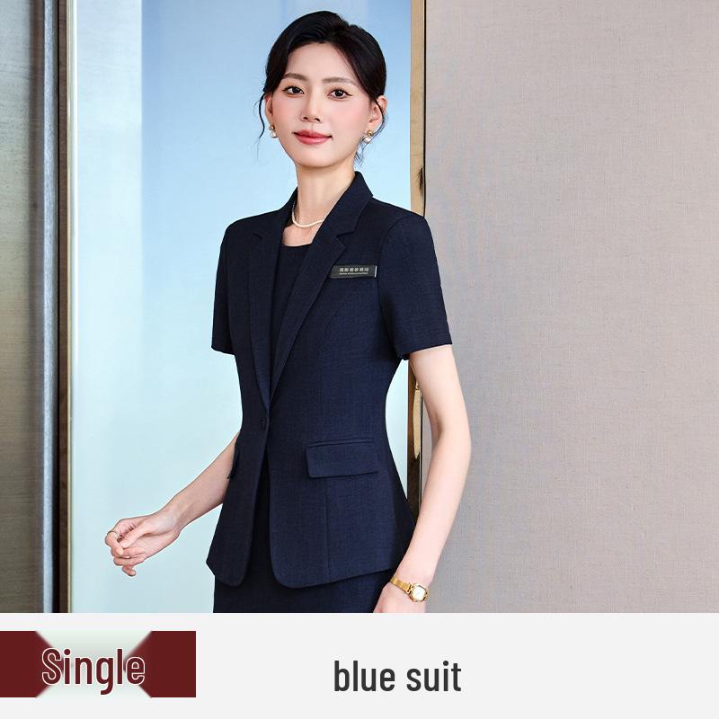 

Женское летнее серое высококлассное формальное платье-костюм с коротким рукавом XL