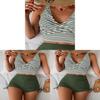 Women Quick Dry Crossback Tank Top With High Waist Drawstring For Swimming And Fitness