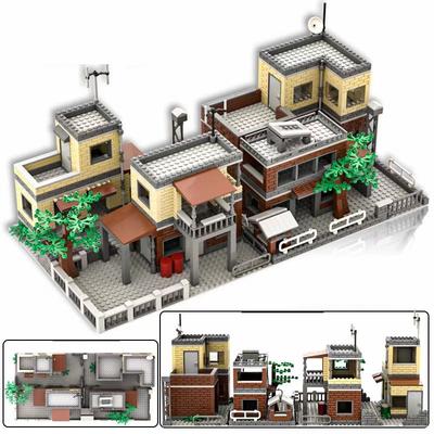 Military Architecture World War Military Base Scenes House Building Blocks Set Parts For Army Soldier Figures Boys Toys
