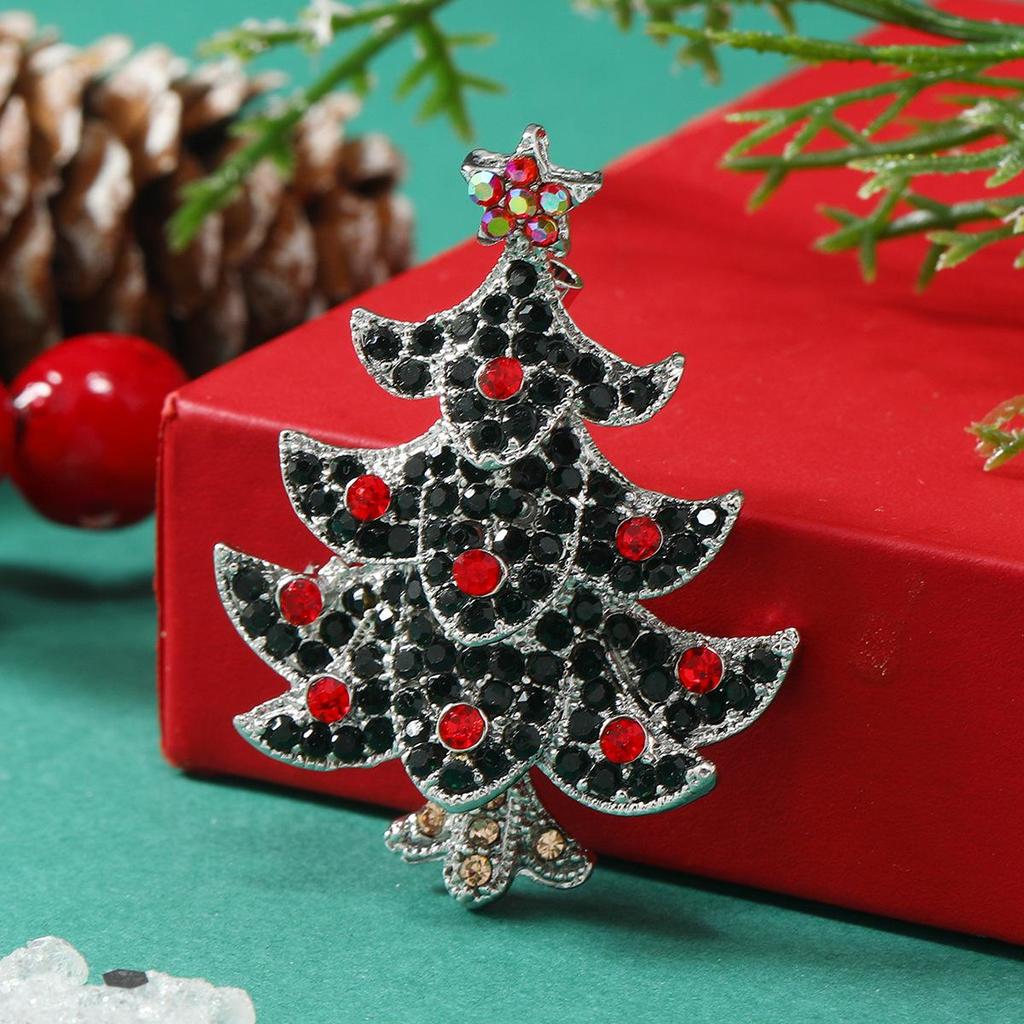 Exquisite Rhinestone Christmas Bell Brooch and Lapel Pin Ornament
