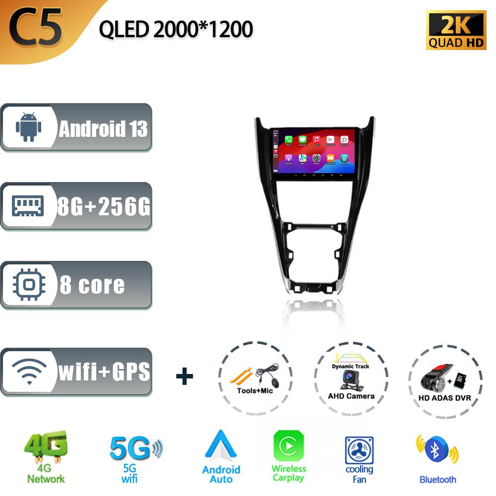 Android 13 For Toyota Harrier XU60 2013 - 2020 Auto Radio Car Multimedia Player Navigation Screen WIFI  Carplay Stereo Head Unit