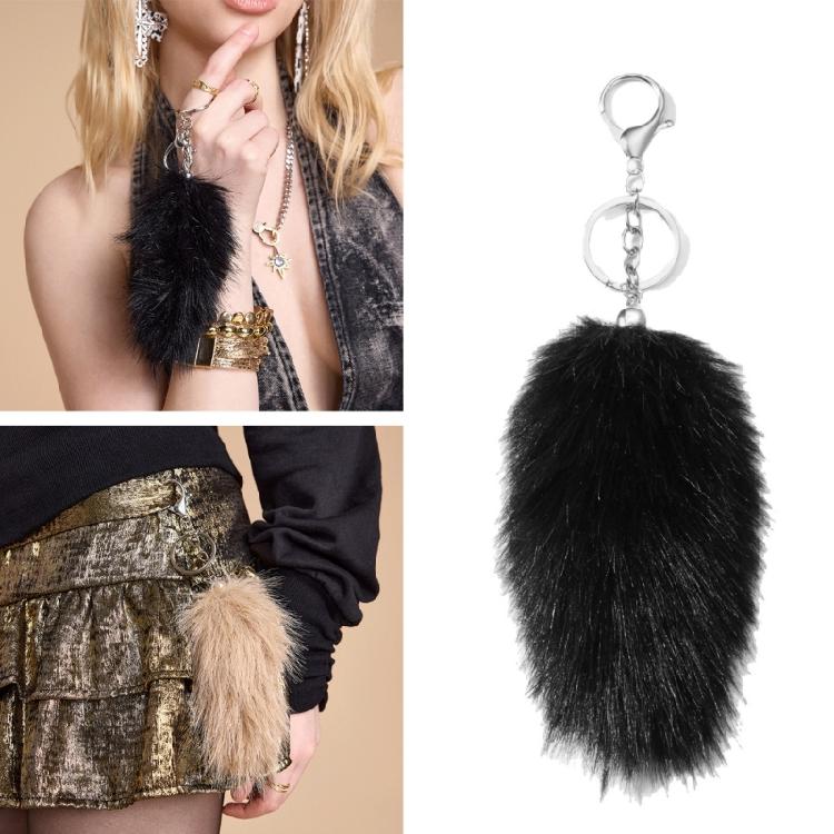 Lightweight Faux Hair Tail Keychain Trendy Y2K Style Tail Keychain Elegant Keyrings Charm For Personal Accessories