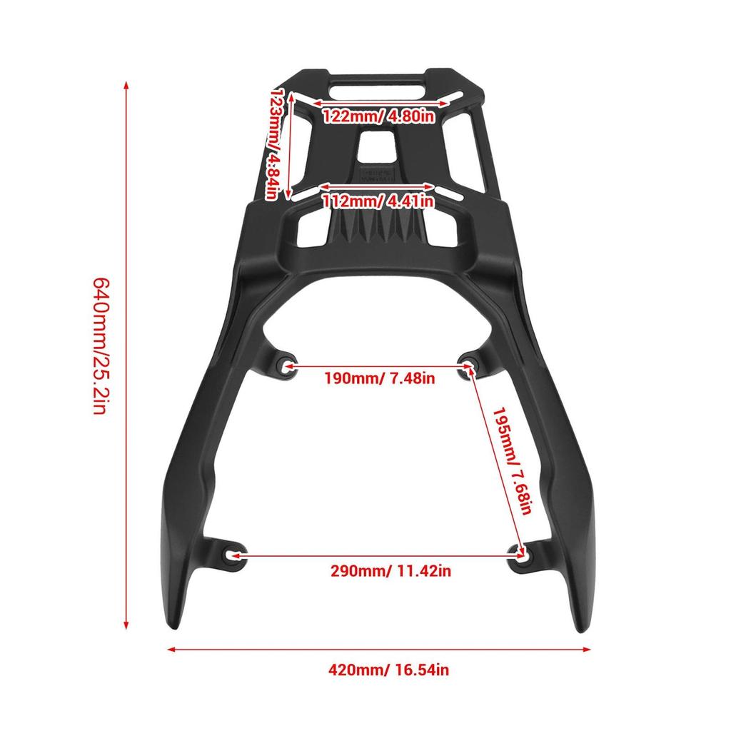 Aluminum Rear Luggage Rack for Honda ADV160 2023-2026