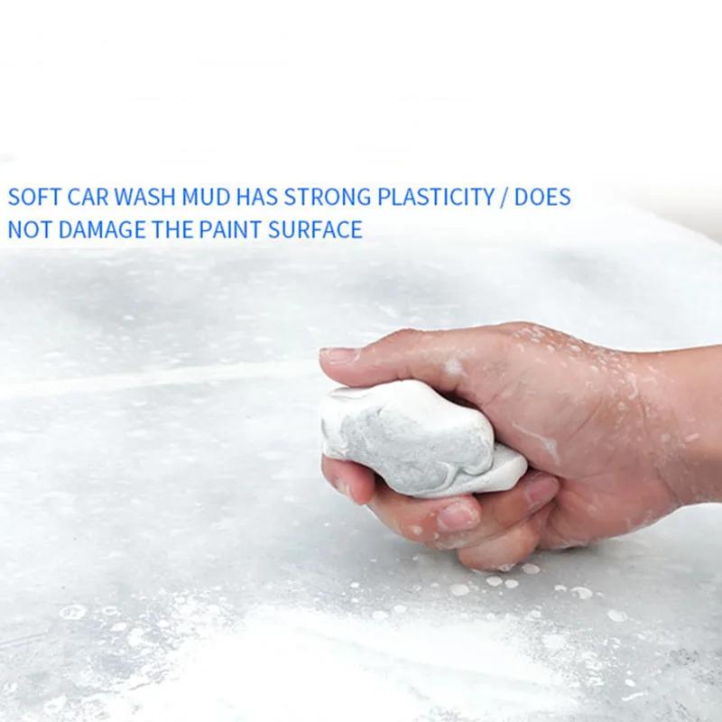 3Pcs Car Cleaning Clay Bar Vehicles Wash Mud Detailing Waxing Polish Treatment Fit Auto Glass Stains Rust Oil Cleaner Tools