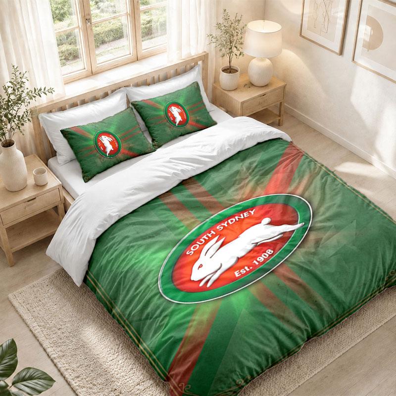 Bedding Set 1 Duvet Cover 2 Pillowcases South Sydney Rabbitohs Print Bedroom Home Decoration