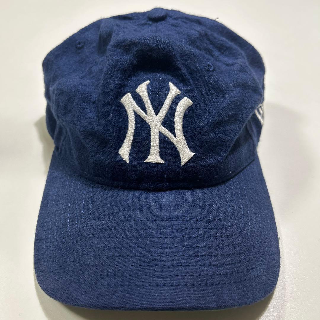 Used New Era NY Yankees Cap Navy Leather Belt