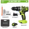 ONEGREEN Trapano Avvitatore a Percussione Elettrico 25+3 Coppia 2 Velocità Regolabile Avvitatore Elettrico Senza Fili Utensile Elettrico Per Batteria Makita 21V Pin