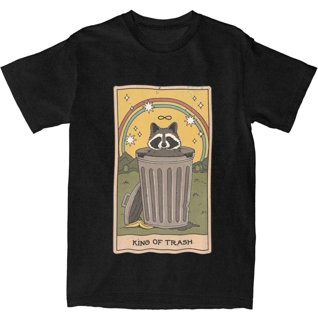 T-shirt Merchandise Raccoon King Of Trash pour Homme Femme Mème Raton Laveur Vêtements Imprimés Graphiques Géniaux