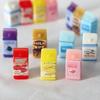 3Pcs Mini Milk Box Realistic Accessories Resin Simulation Milk Boxed Pretend Play Toy for Dolls Kitchen