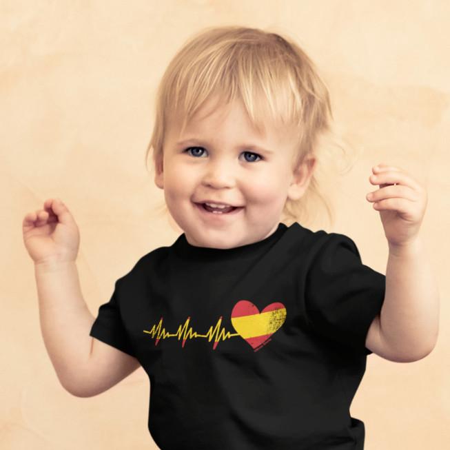

BABY ESPANA Испанское сердцебиение Футболка Патриотический испанский флаг Рождество 4XL