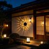 Solar Wall Light, Hummingbird Butterfly Projection Lantern, Waterproof Outdoor Garden Fence Lamp for Yard Patio Decor