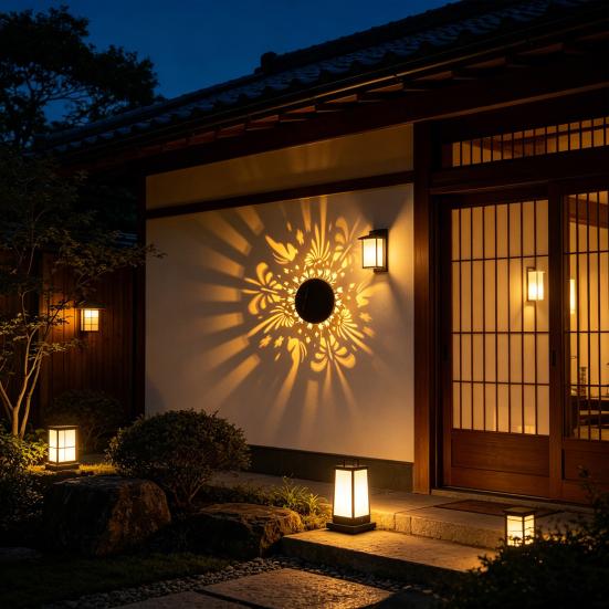 Solar Wall Light, Hummingbird Butterfly Projection Lantern, Waterproof Outdoor Garden Fence Lamp for Yard Patio Decor