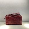 Womens Soft Genuine Leather Woven Pillow Bag Crossbody Shoulder Daily Use Fashion Accessory