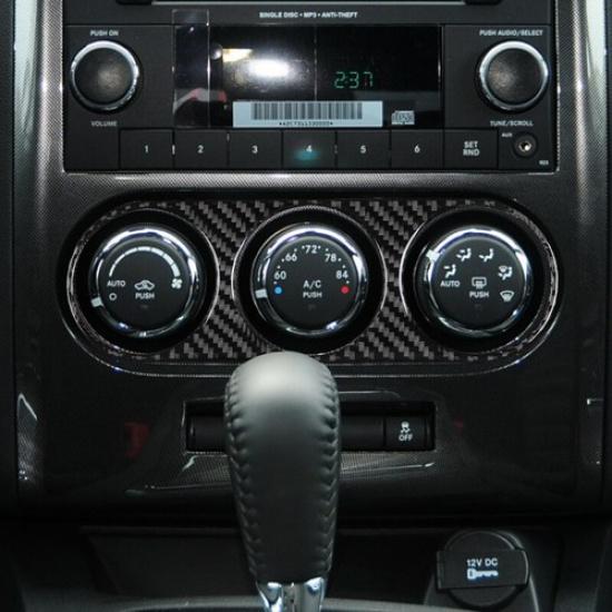 Carbon Fiber Central AC Switch Frame Cover Trim For Dodge Challenger 2008-2014
