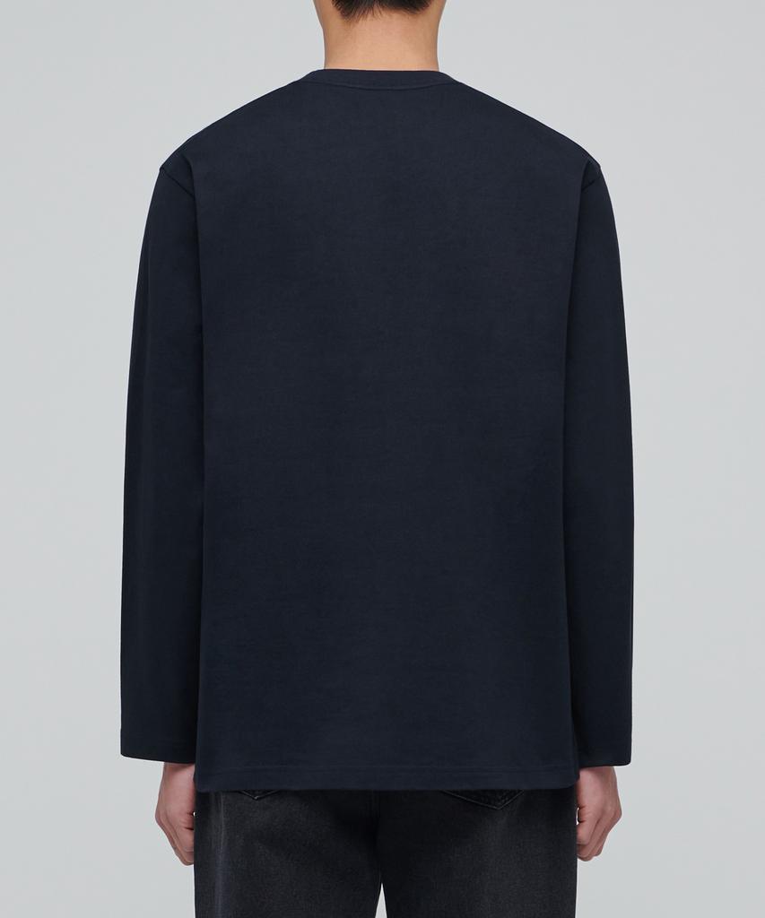 MUSINSA STANDARD Heavyweight Relaxed Crew Neck Long Sleeve T-Shirt [Navy]