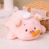 Pink Chef Pig Pull-String Plush Pillow: Cute Stuffed Animal for Kids