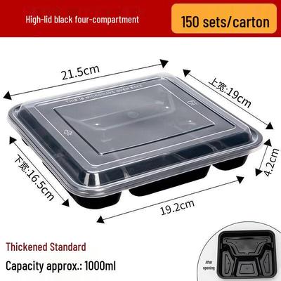 Disposable Multi-Compartment Lunch Box with Lid