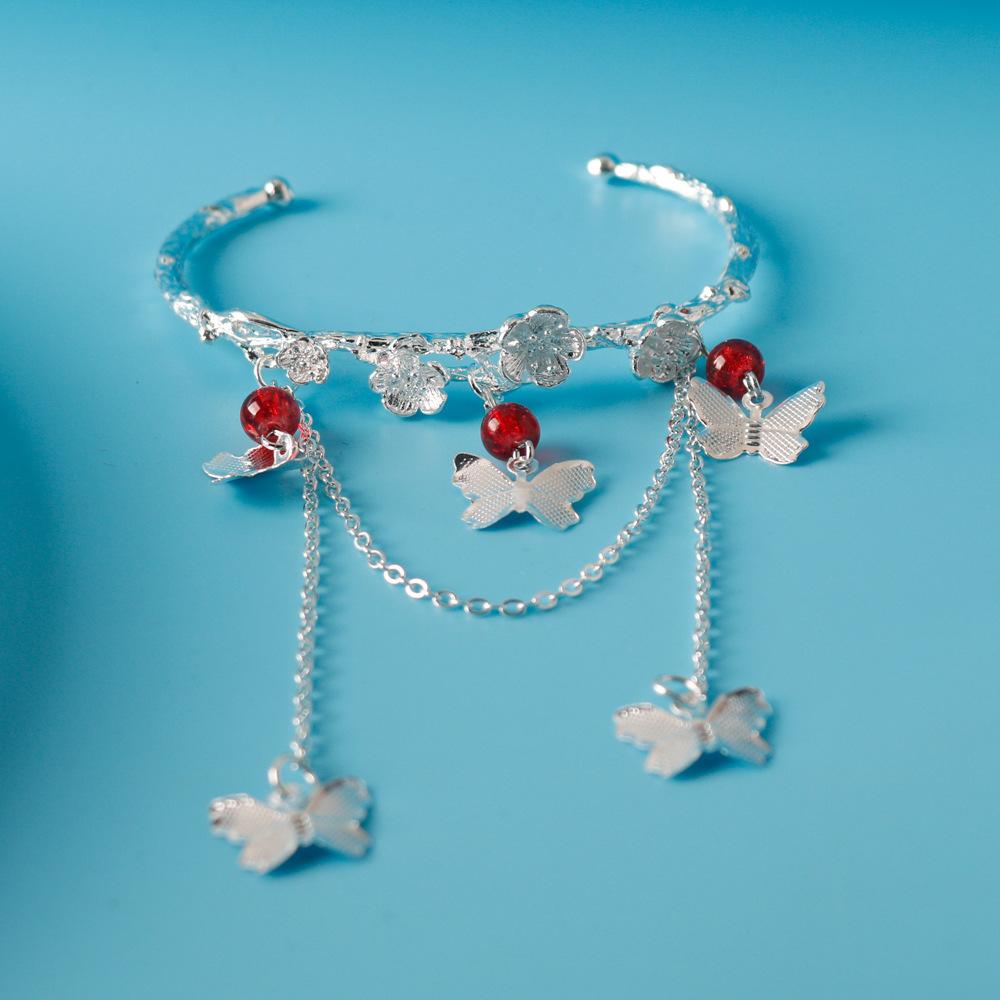 Anime Tian Guan Ci Fu Bracelet Hua Cheng Xie Lian Cosplay Adjustable Butterfly Finger Rings Pendant Accessories Props