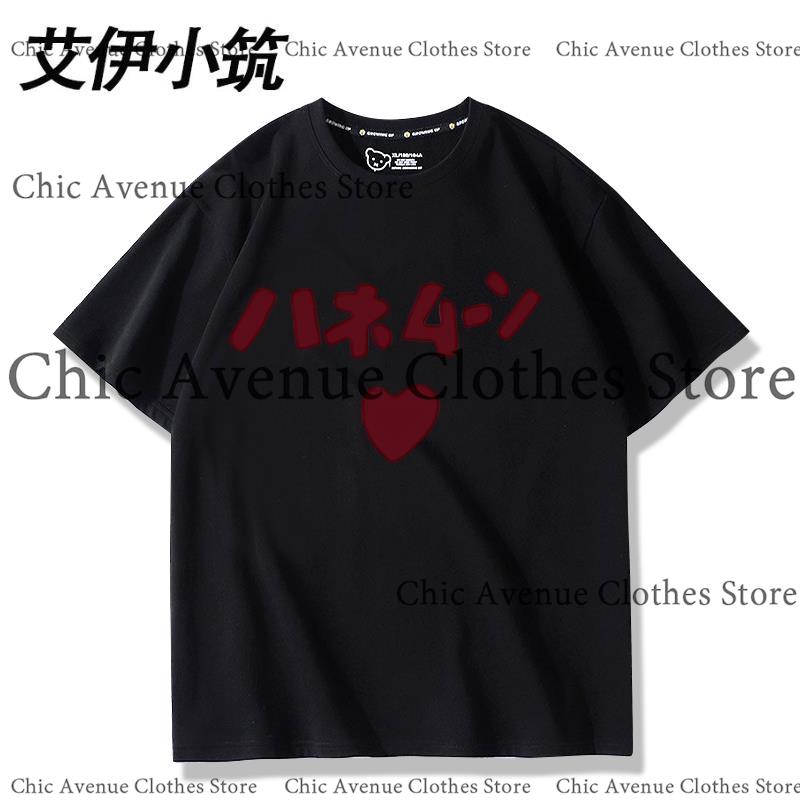 Anime KON Hirasawa Yui Cosplay Costume Print Tshirt Cotton Summer Tops Short Sleeve Tee for Women Unisex Tshirt