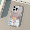 Colorful Doodle Happy Heart Back Mirror Phone Case For iPhone 17 16 15 14 13 12 11 Pro Max 7 8 Plus 17 Air X XR XS Soft Cover