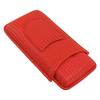 Cigar Holder Portable Moisturizing Comfortable Touch Colorfast Precise Stitching Travel Cigar Case for Men Red