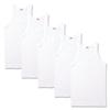 B.V.D. Streetwear GOLD 100% Cotton White Tank Tops, 5-Pack, Men's