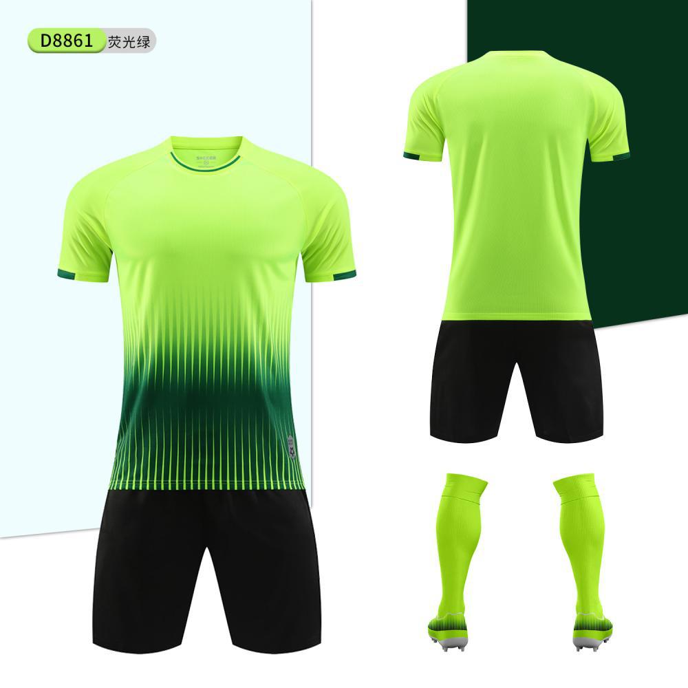 Primary and secondary school students professional sports football games team uniforms breathable college student unit league football uniforms set 4xs флуоресцентный зеленый