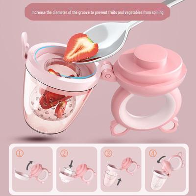 Baby-Schnuller aus Silikon für Obst und Gemüse, Molaren-Stick mit Netzbeutel für Nahrungsergänzungsmittel