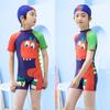 Customizable Boys' Sun Protection Swimwear - One-Piece Surf Suit for Students and Coaches