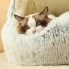 Cama Caverna Redonda Fofa para Gatos Cama Quente de Pelúcia para Gatos com Fundo Antiderrapante Lavável Cama Calmante Coberta para Animais de Estimação para Gatos de Interior Cães Pequenos