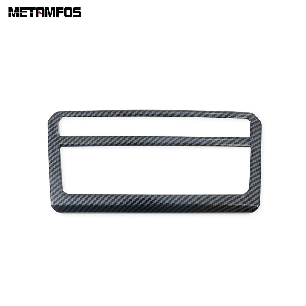 For VW Volkswagen T-cross Tcross - 2024 Air Condition Switch Button Panel Cover Trim Carbon Fiber Interior Accessories