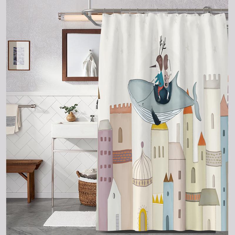 

Утолщенная водонепроницаемая занавеска для ванной комнаты, устойчивая к плесени, занавеска для душа, занавеска для душевой перегородки, занавеска для душа, занавеска для ванной комнаты, бесплатная перфорация 80x180