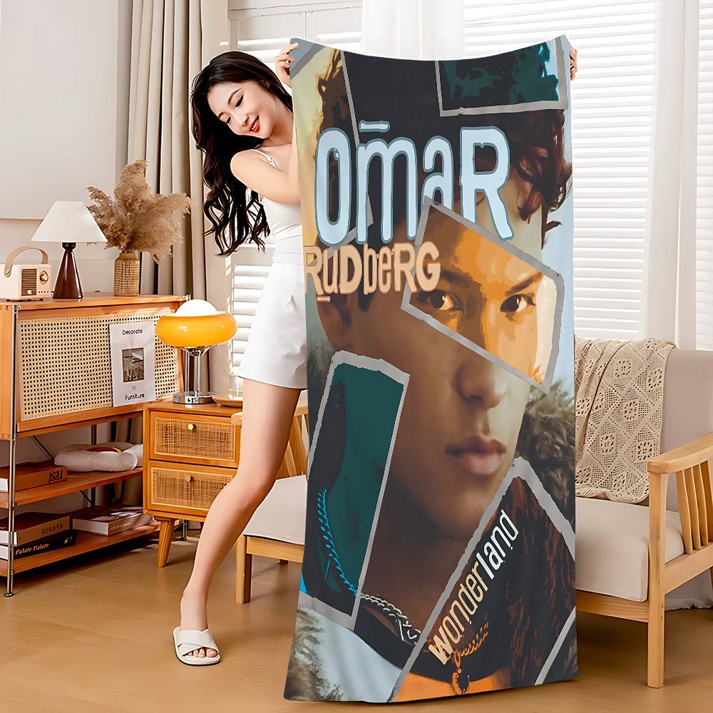 

RAP O-Omar R-Rudberg Bath Towel Microfiber Soft Water Absorbing Breathable For Girl Kids Decorative Cartoon Beach Towel W30*H60(CM)