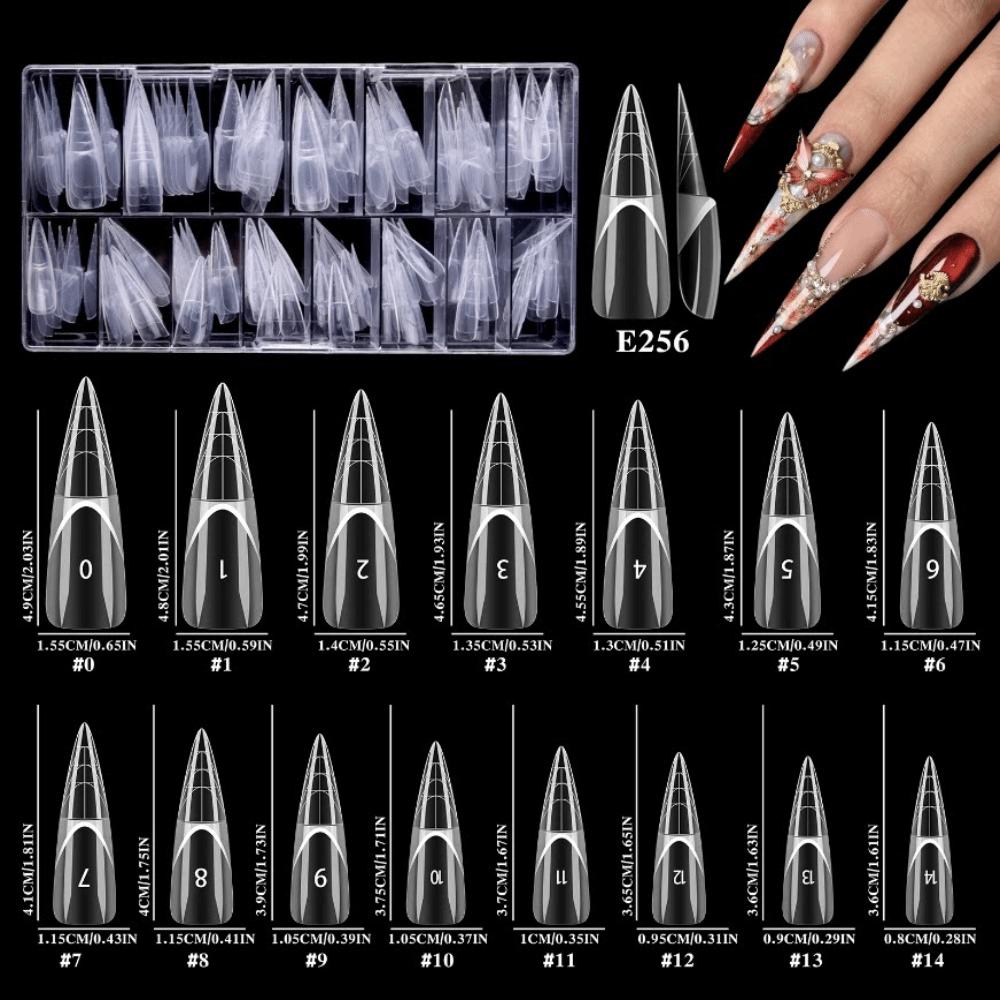 150Pcs Transparent False Nail 15 Sizes Nail Extension Form New Dual Nail Form  for Nail Art Salon