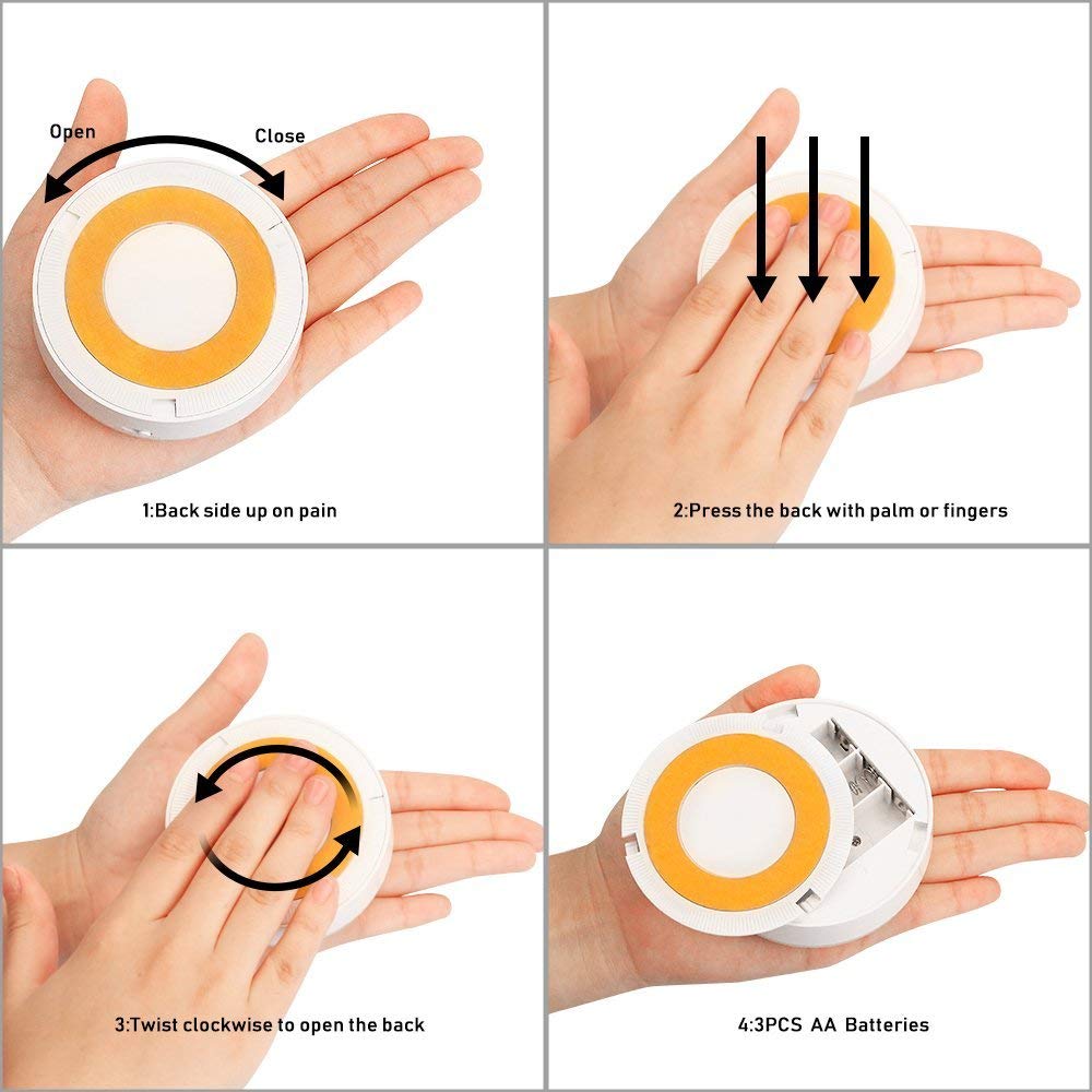 LED Night Light PIR body Motion Sensor USB Rechargeable Battery Powered Auto Wall Light Bedside Hanger/Sticker Cabinet