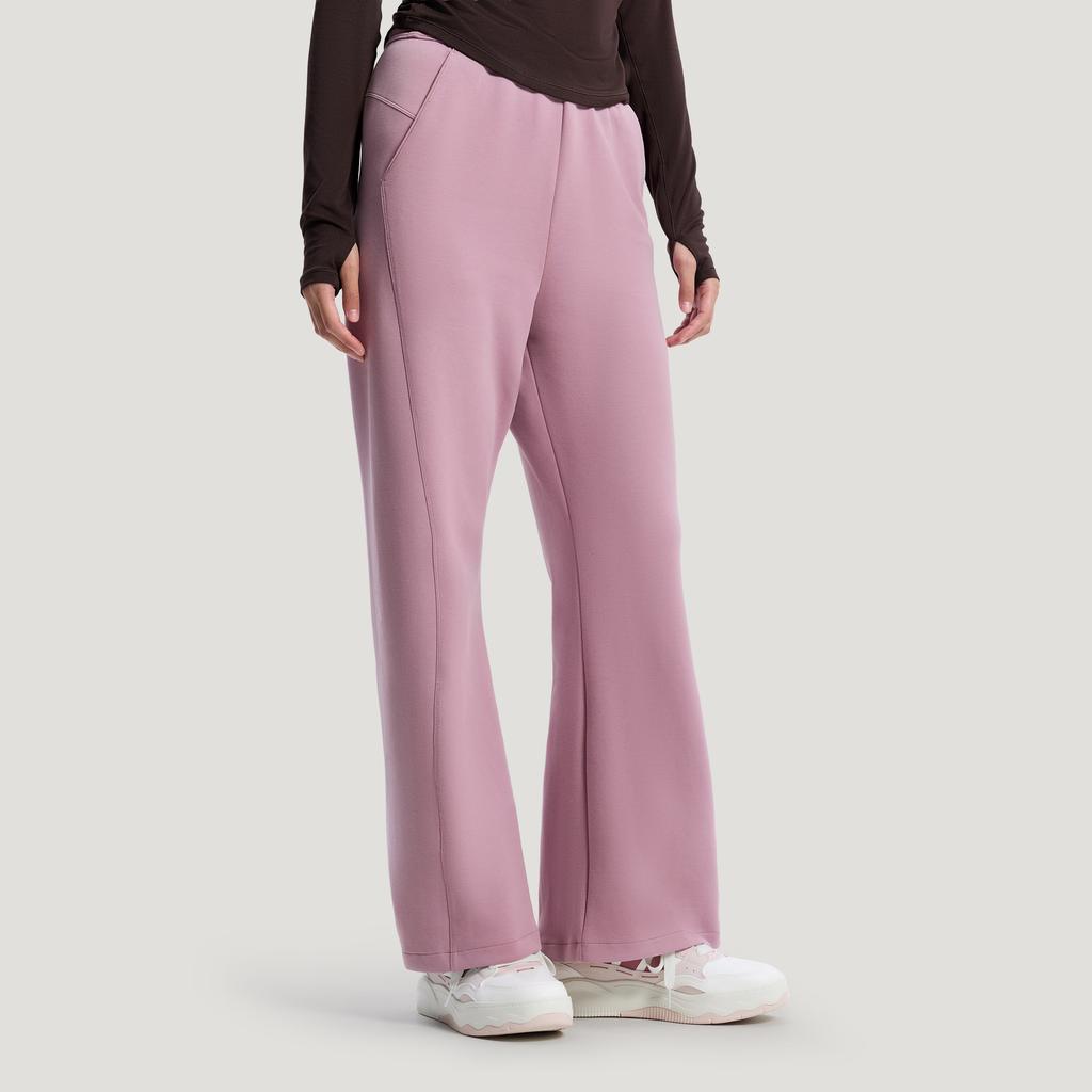 Adidas Flared Leg High Waist Casual Drawstring Knit Sports Pants Women bottoms KH2706