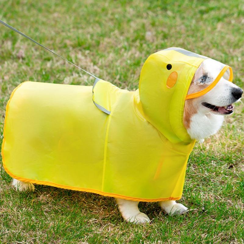 Small and Medium Dog Special Dog Raincoat Corgi Teddy Schanery Chai Dog Pet Rainy Day Clothes Waterproof Bellyband