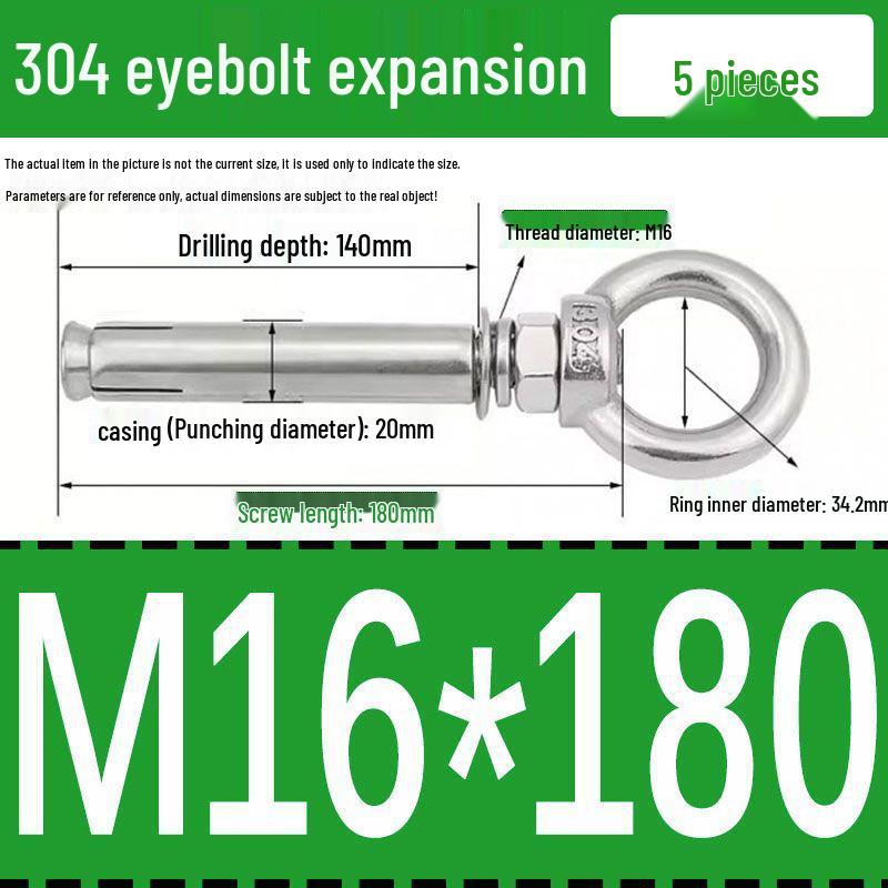 Stainless Steel 304 Eyebolt Expansion Nail with Fixing Loop