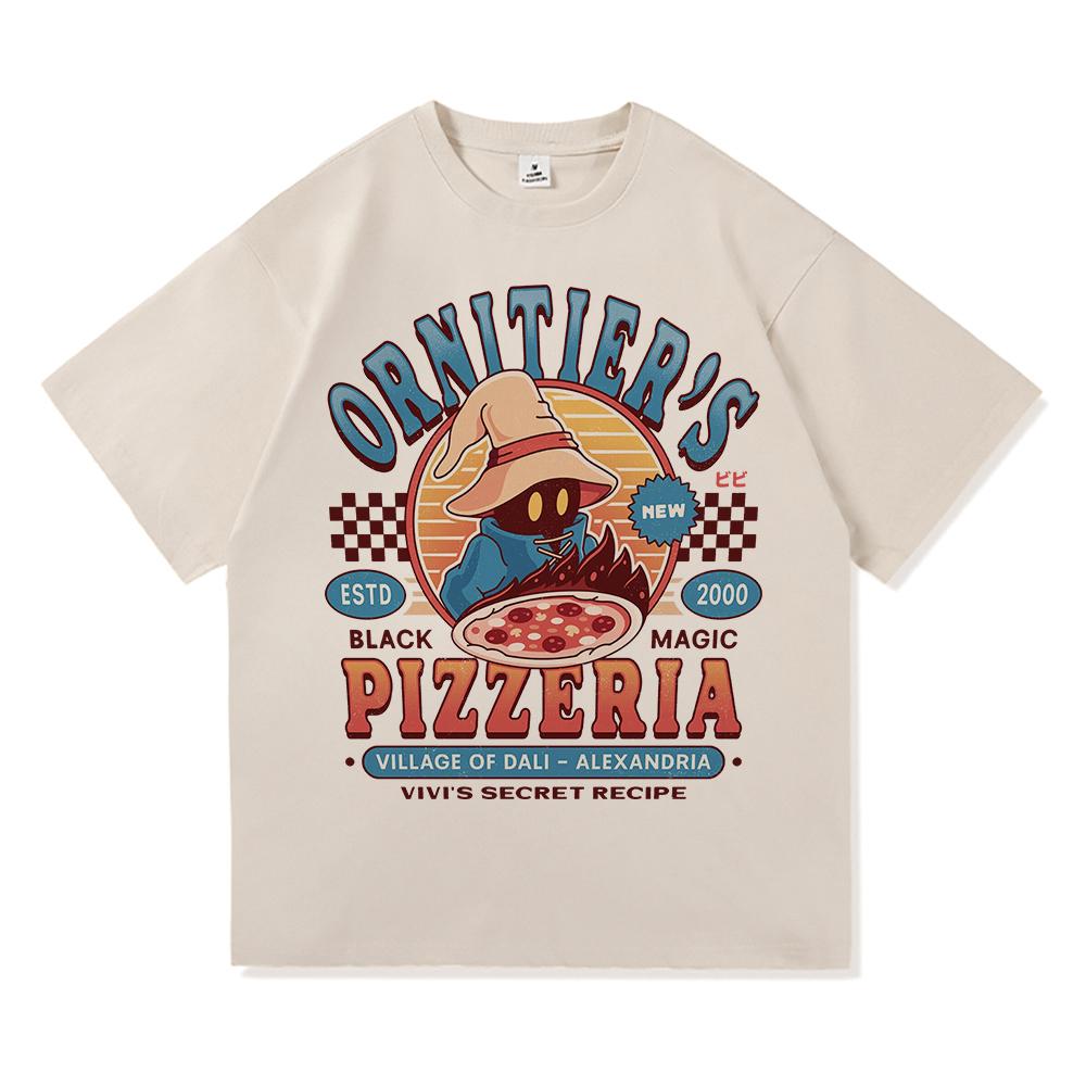 

Vintage Ornitier Pizzeria T Shirt Fashion Men Women Harajuku Aesthetic Funny Cute T-Shirt Unisex High Quality Cotton Tees Shirts S