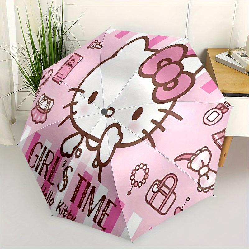 

Hello Kitty,Girl s Time Automatic Umbrella-Foldable, Durable 8-Bone Design, Compact and Stylish, Great for Camping, Halloween, Christmas, Mo