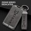 New Zinc Alloy Leather Car Smart Key Holder For Zeekr 001 009X Nfc Card Key Fob Car Key Case Accessories