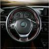 Microfiber Leather Auto Steering Wheel Protector Hand-Stitched Steering Wheel Cover  Most Vehicles