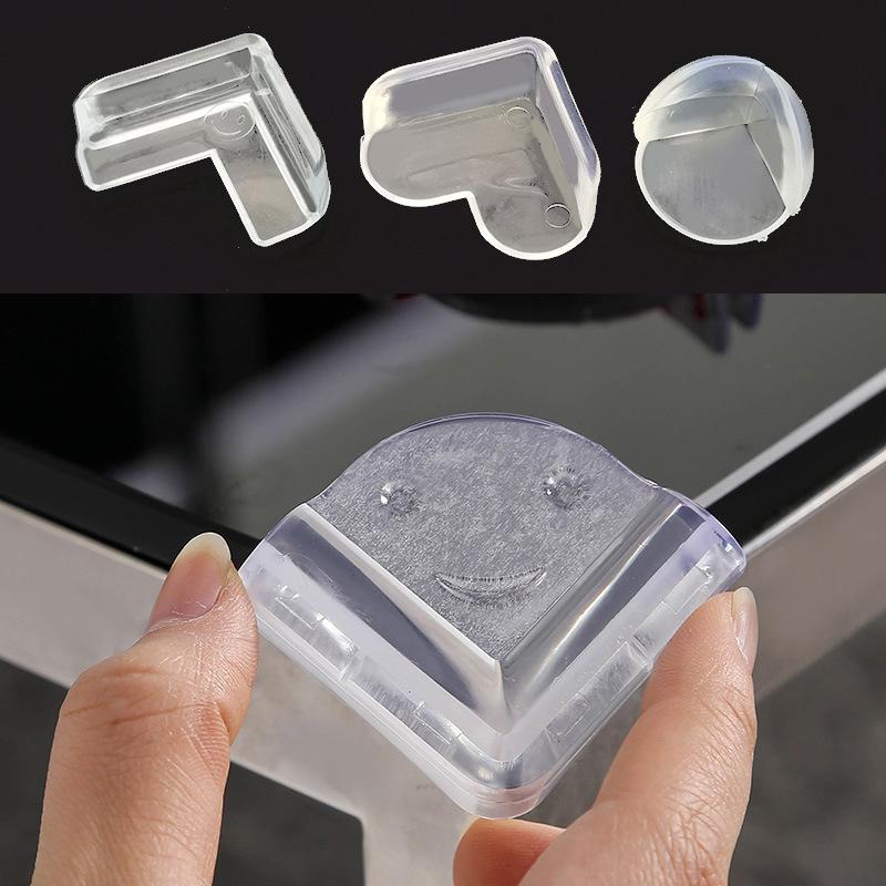 5PCS baby safety table corner coffee table hemming protective cover, spherical transparent protective corner soft rubber corner protection corner