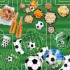 Soccer Birthday Party Decorations Include Plates, Napkins, Cups, Cutlery, Banner, Balloons, Tablecloth, Cake & Cupcake Toppers for Sports Soccer Theme