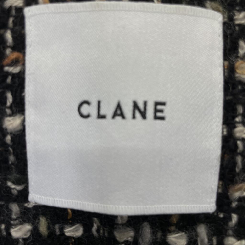 CLANE Schwarze Tweedjacke mit Puffärmeln Jacke 2 schwarz Gebraucht